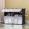Multi-Tier Extendable Foldable Plastic Shoe Rack Cabinet Modern Waterproof Home Furniture Tool-free Assembly for Living Room