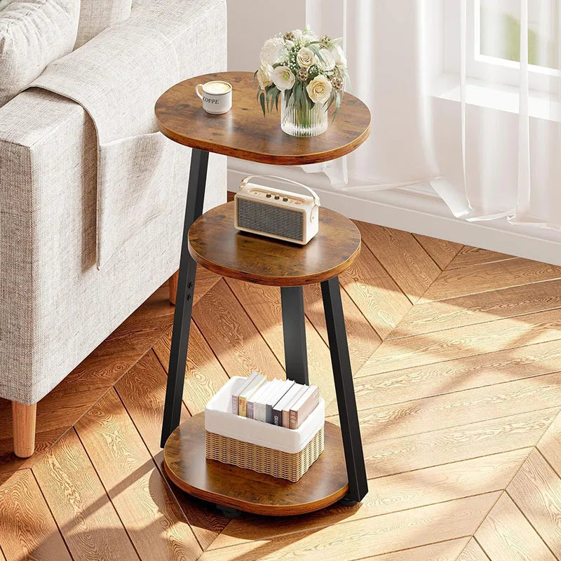 Modern European Design Iron Frame Wooden Top Durable Coffee Table with Easy Assembly for Living Room Home Furniture