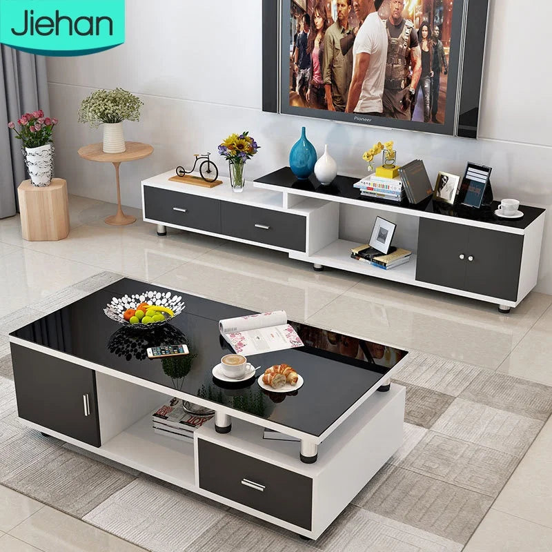Glass Simple Style Living Room Furniture Good Quality Modern Light Luxury MDF  Tv Stand Cabinet Design with Storage