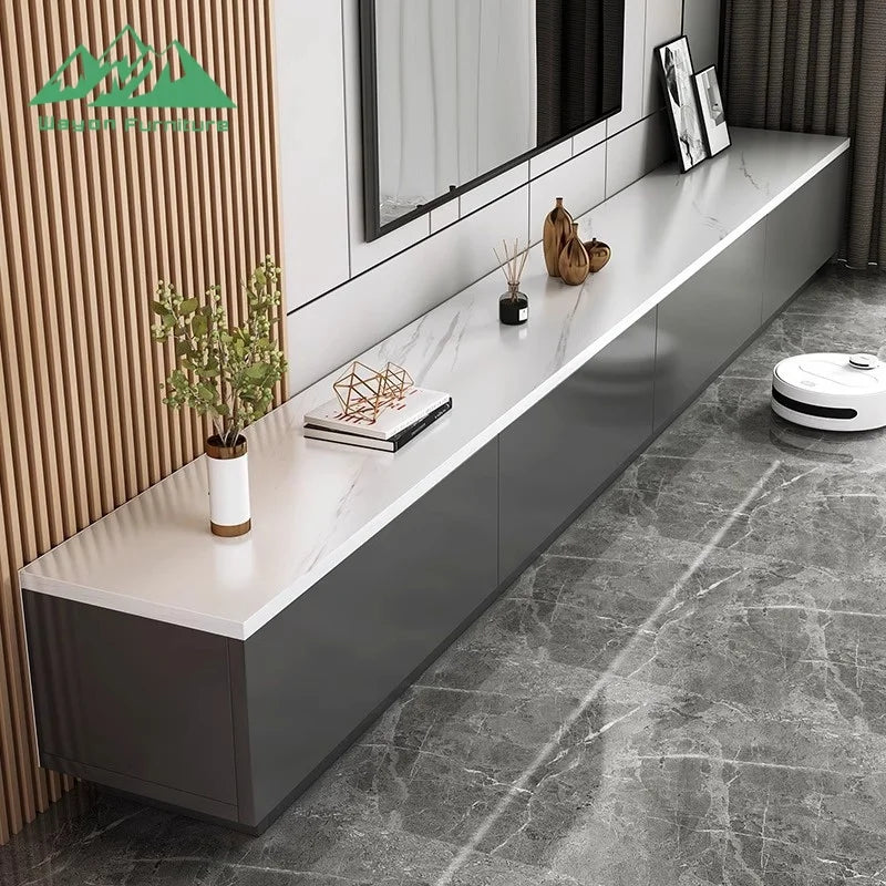 Wayon Elegant Wooden TV Console Modern Entertainment Center with Open Shelves for Living Room Furniture