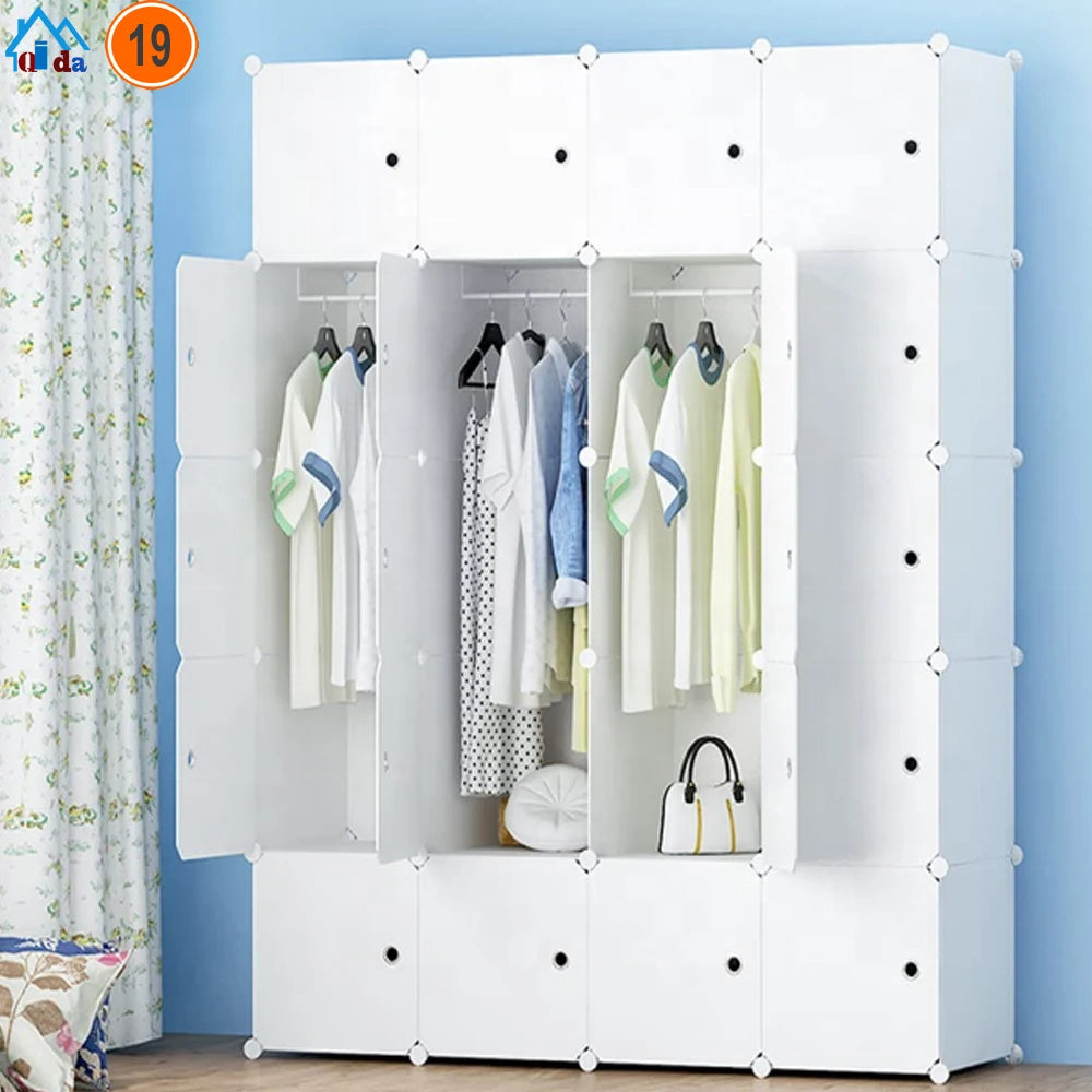 DIY Cube Closet Wardrobe Modular Storage Organizer Clothes Kids Furniture