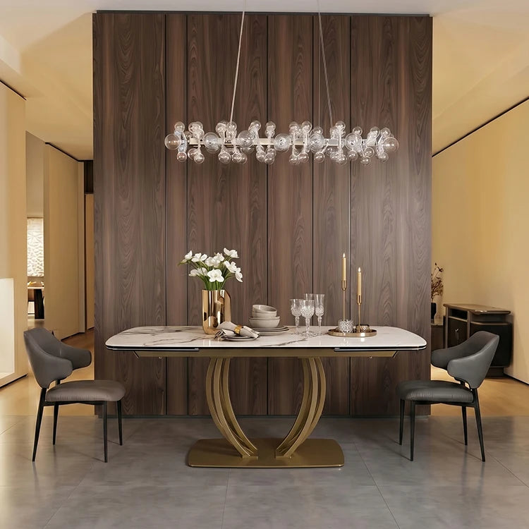 7-day Shipping Home Furniture Sintered Stone Top Rectangle Extendable Dining Table 6 8seater