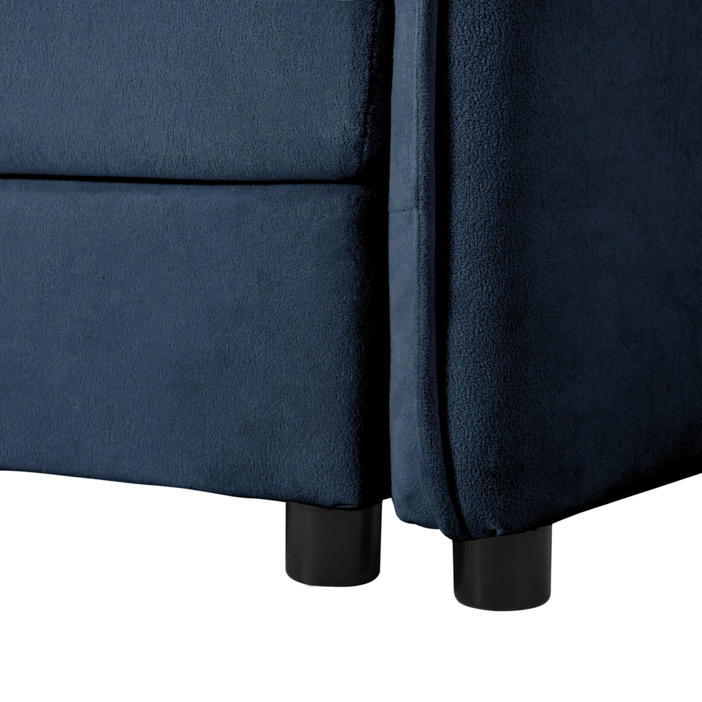 Modern Oversized Lounge Sofa Ottoman Set Soft Chenille Upholstery Adjustable Height Backless Armless Movable Furniture Sets
