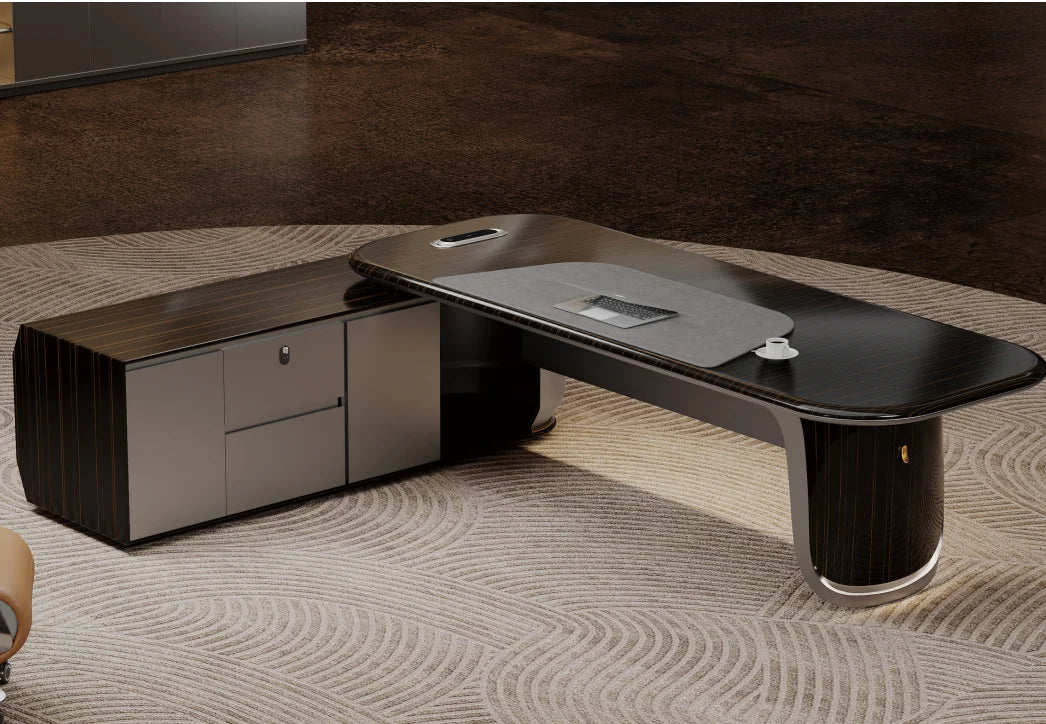 Light Luxury Simple Modern Office Furniture Wooden Panel Manager Executive Desk Suitable for Home Office Hotel for Boss