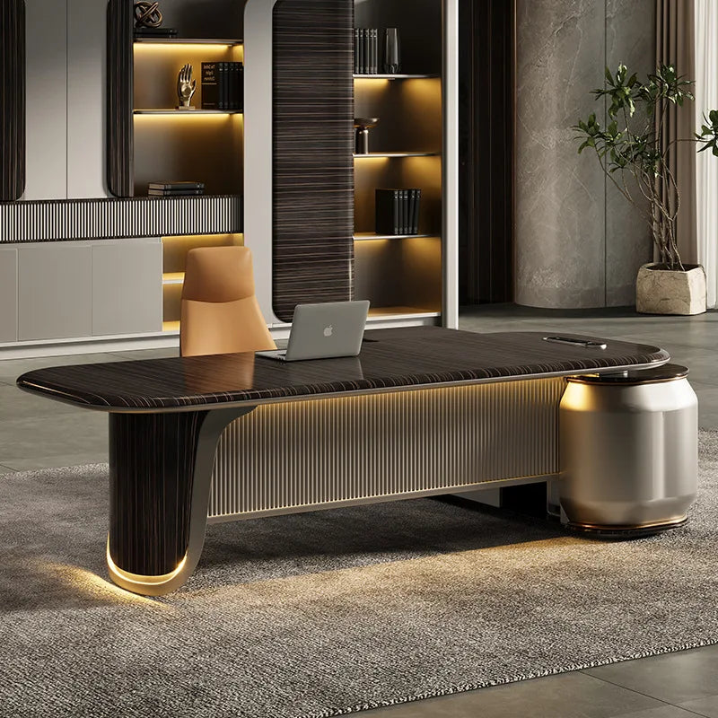 Light Luxury Simple Modern Office Furniture Wooden Panel Manager Executive Desk Suitable for Home Office Hotel for Boss