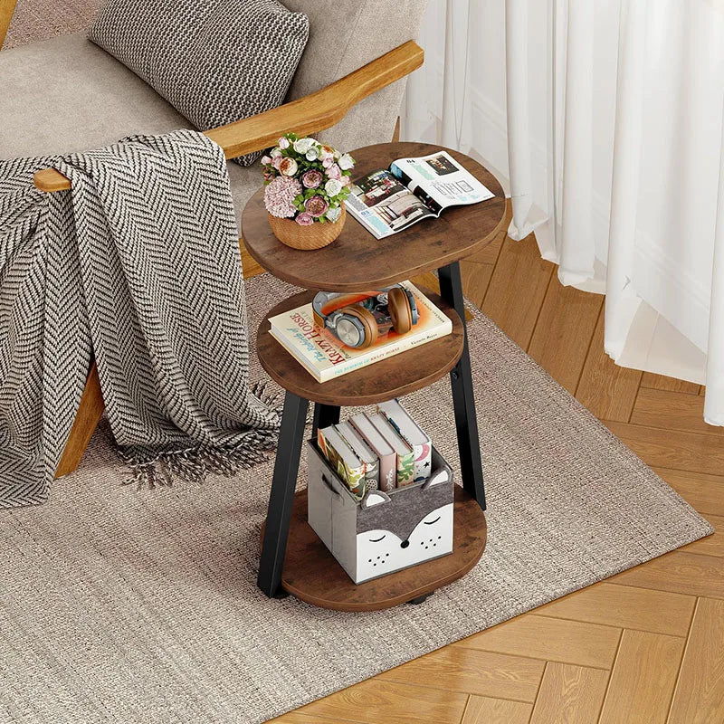 Modern European Design Iron Frame Wooden Top Durable Coffee Table with Easy Assembly for Living Room Home Furniture