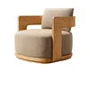 Modern Garden Teak Outdoor Furniture Sofa Set Hotel Simple Weatherproof Fabric Waterproof Open Air  Patio Garden Furniture