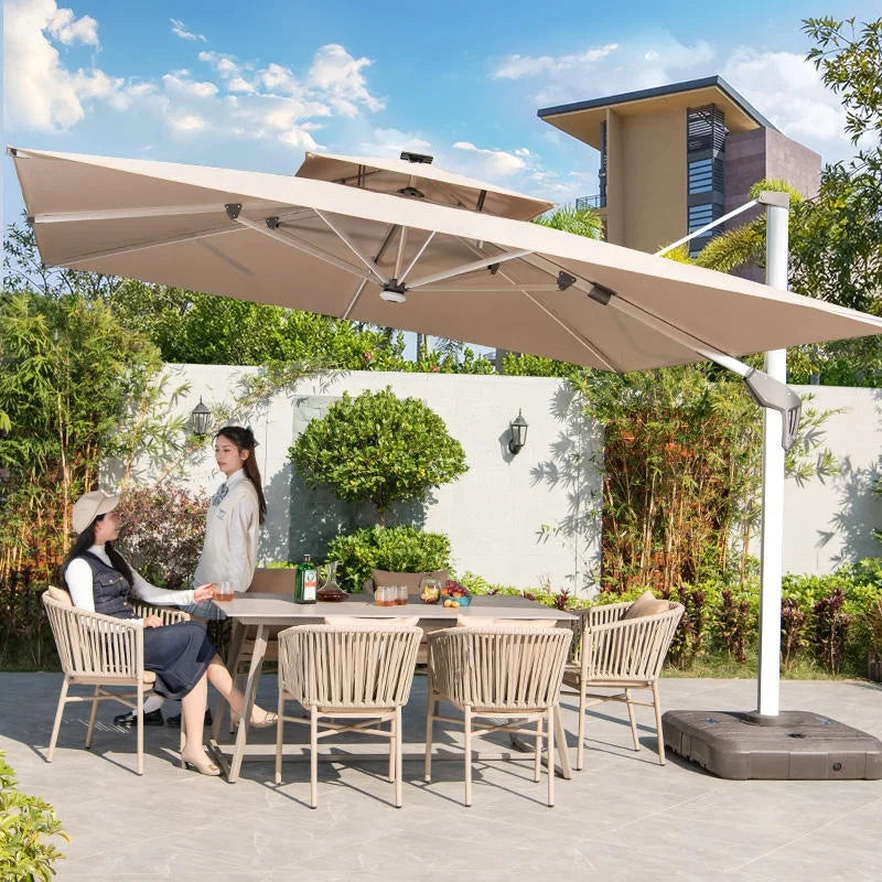 [280 Grams Canopy Polyester]Creative Outdoor Beach Parasols Sun Umbrella Prefect Decor Result Led Light Garden Furniture