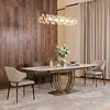 7-day Shipping Home Furniture Sintered Stone Top Rectangle Extendable Dining Table 6 8seater
