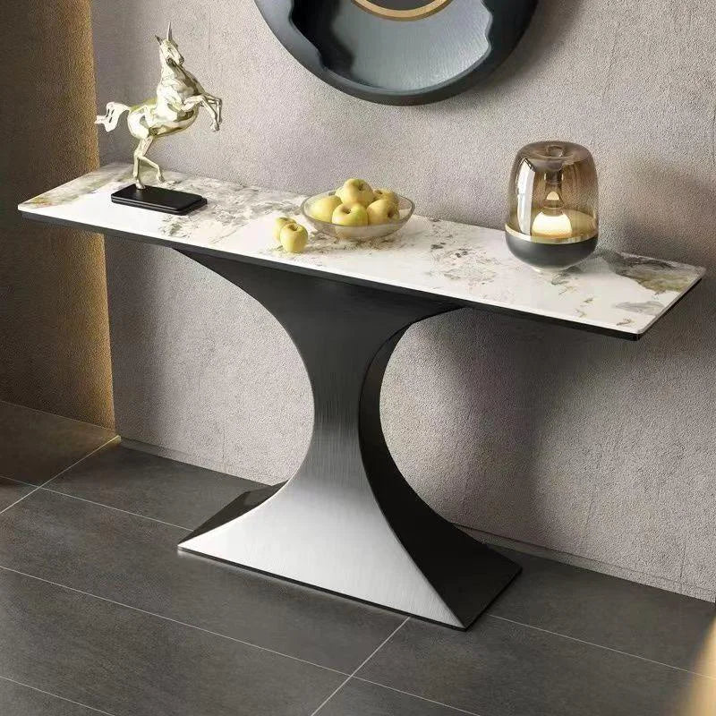 Italian Luxury Simple Entry Marble Console Table Modern Home Furniture for Corridor Aisle Entrance Bar Table