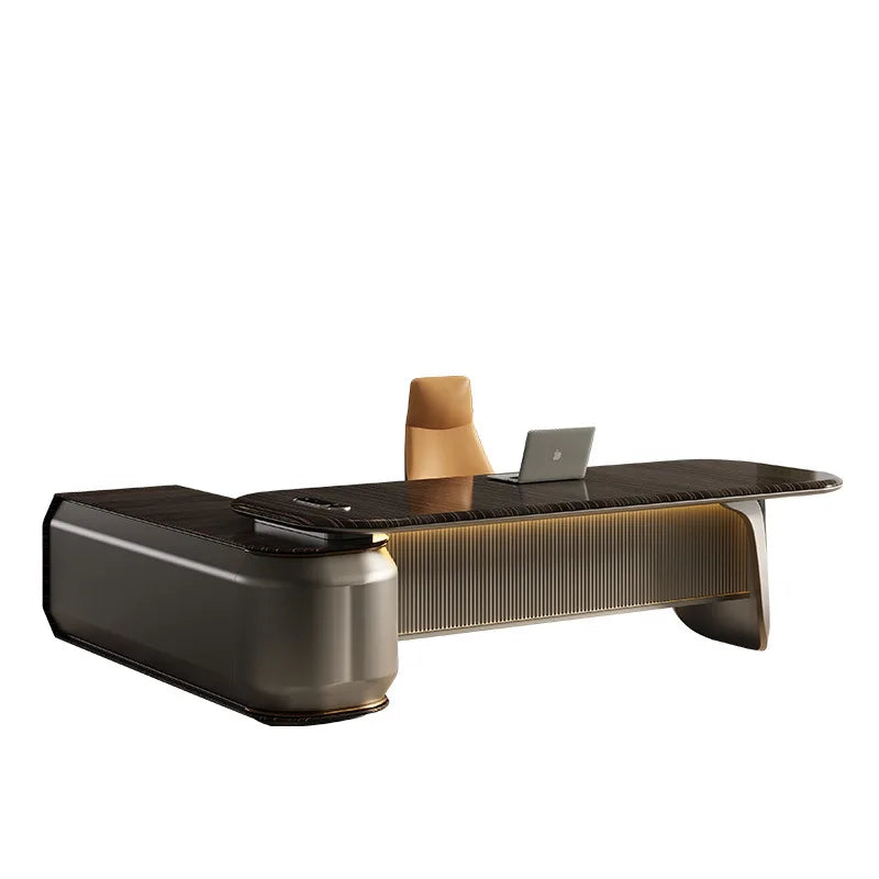 Light Luxury Simple Modern Office Furniture Wooden Panel Manager Executive Desk Suitable for Home Office Hotel for Boss