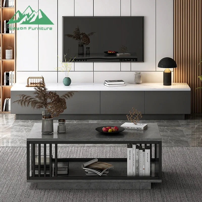 Wayon Elegant Wooden TV Console Modern Entertainment Center with Open Shelves for Living Room Furniture