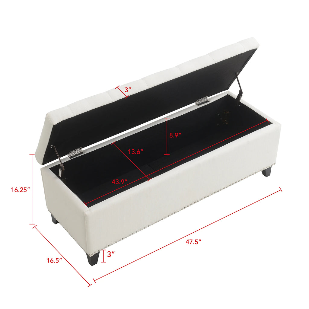 Modern Storage Ottoman Bench Home Stool for Entry Living Room Furniture Bed End Bench Ottoman for Bedroom