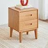 F8021 Nordic Style Solid Oak Wood Bedroom Furniture 2 Drawers Nightstand Bedside Table
