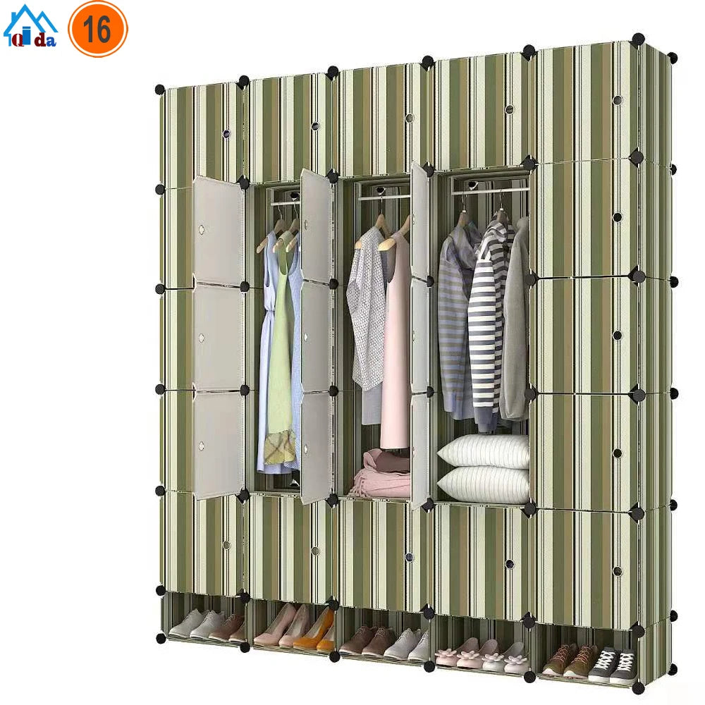 DIY Cube Closet Wardrobe Modular Storage Organizer Clothes Kids Furniture