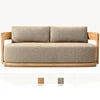 Modern Garden Teak Outdoor Furniture Sofa Set Hotel Simple Weatherproof Fabric Waterproof Open Air  Patio Garden Furniture