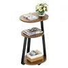 Modern European Design Iron Frame Wooden Top Durable Coffee Table with Easy Assembly for Living Room Home Furniture