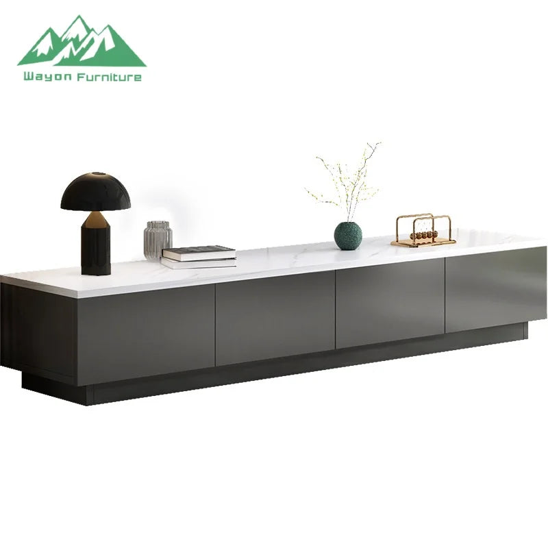 Wayon Elegant Wooden TV Console Modern Entertainment Center with Open Shelves for Living Room Furniture