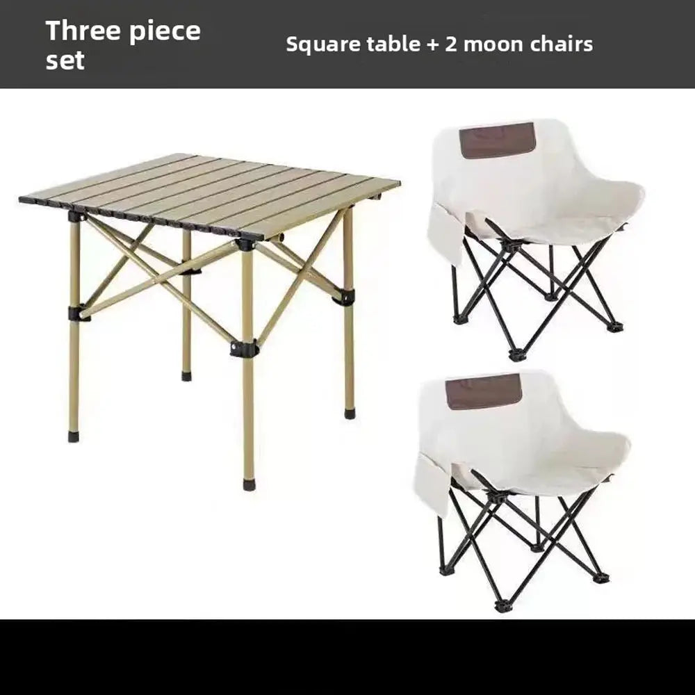 Outdoor Modern Dining Furniture for BBQ Picnic Lightweight Metal Frame Easy Folding Storage Bag for Hotels Courtyard Park Use