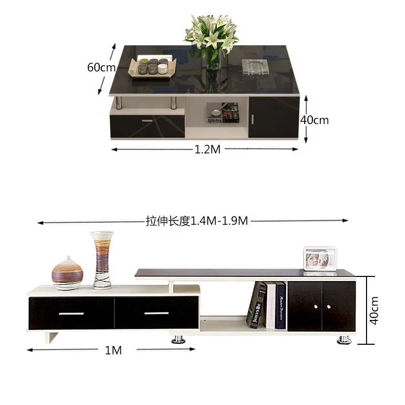 Glass Simple Style Living Room Furniture Good Quality Modern Light Luxury MDF  Tv Stand Cabinet Design with Storage