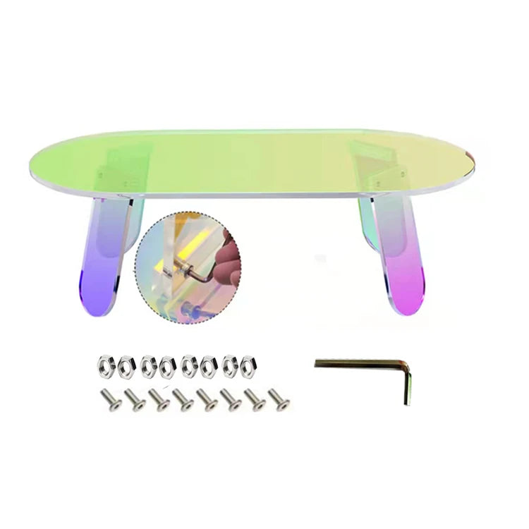 Nordic Modern Edge Rainbow Acrylic Transparent Coffee Table  Home Furniture for Dining Room or Apartment for Hotels