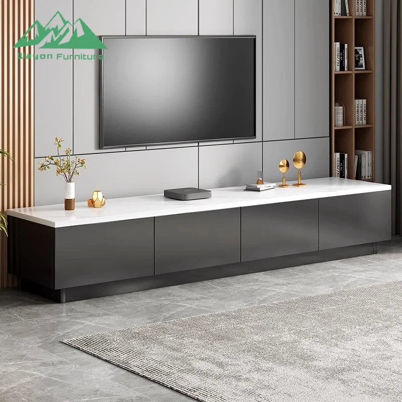 Wayon Elegant Wooden TV Console Modern Entertainment Center with Open Shelves for Living Room Furniture