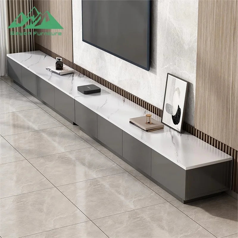 Wayon Elegant Wooden TV Console Modern Entertainment Center with Open Shelves for Living Room Furniture