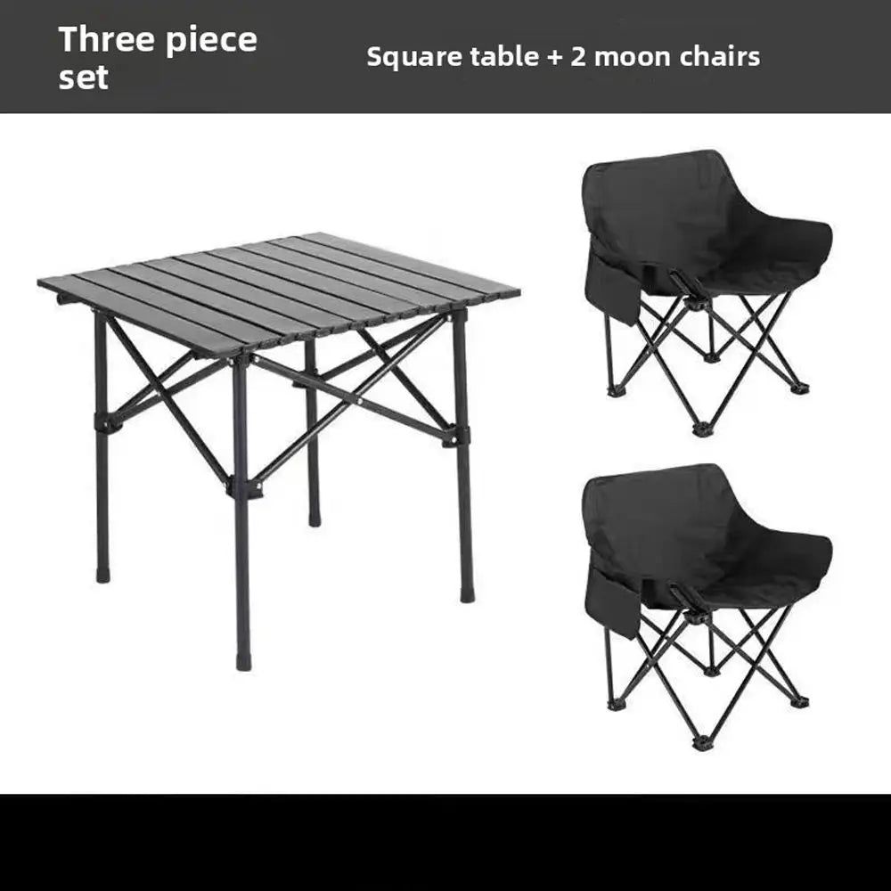 Outdoor Modern Dining Furniture for BBQ Picnic Lightweight Metal Frame Easy Folding Storage Bag for Hotels Courtyard Park Use
