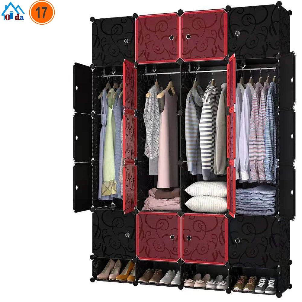 DIY Cube Closet Wardrobe Modular Storage Organizer Clothes Kids Furniture