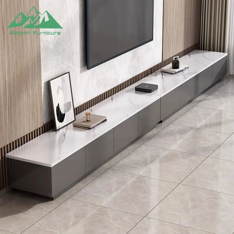 Wayon Elegant Wooden TV Console Modern Entertainment Center with Open Shelves for Living Room Furniture