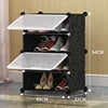 Multi-Tier Extendable Foldable Plastic Shoe Rack Cabinet Modern Waterproof Home Furniture Tool-free Assembly for Living Room