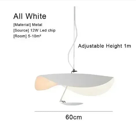 Pendant Lamp Flying Saucer Hat Industrial Retro Design Lamp White Black Industrial Pendant Light Catellani & Smith Lederam Manta
