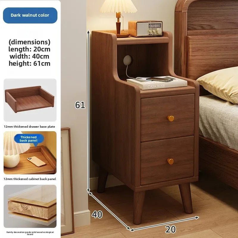 Multi-functional Household Goods Bedside Table Household Small Bedroom Storage Narrow Cabinet Bedside Cabinet